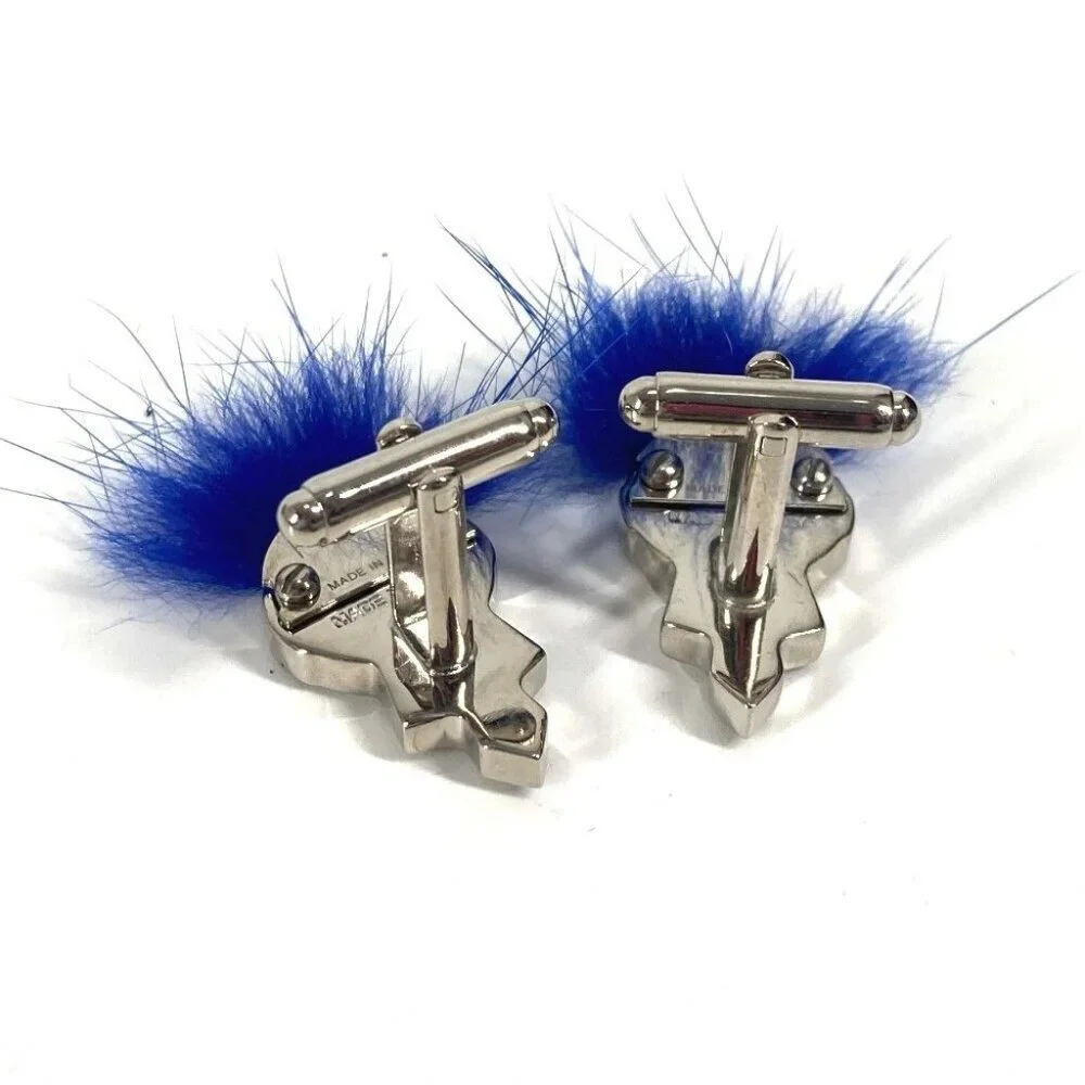 FENDI Karl Lagerfeld Accessories cuffs Metal blue/Silver